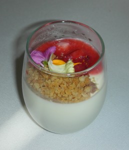 Chef Jason Bangerter of the Tiff Lightbox made our fab little dessert using the Grand Champion ricotta. It was divine