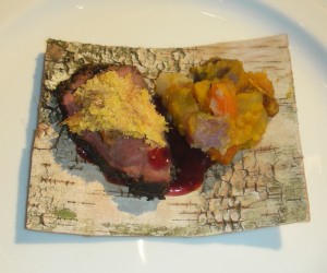 Bronze - wild elk and cattail cornbread from Chef Laurie Wall