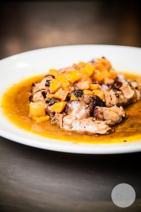 roasted foie gras with persimmon sauce